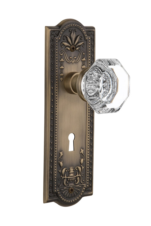 Nostalgic Warehouse Meadows Plate with Waldorf Knob ( All Mortise Come W/ Keyhole )