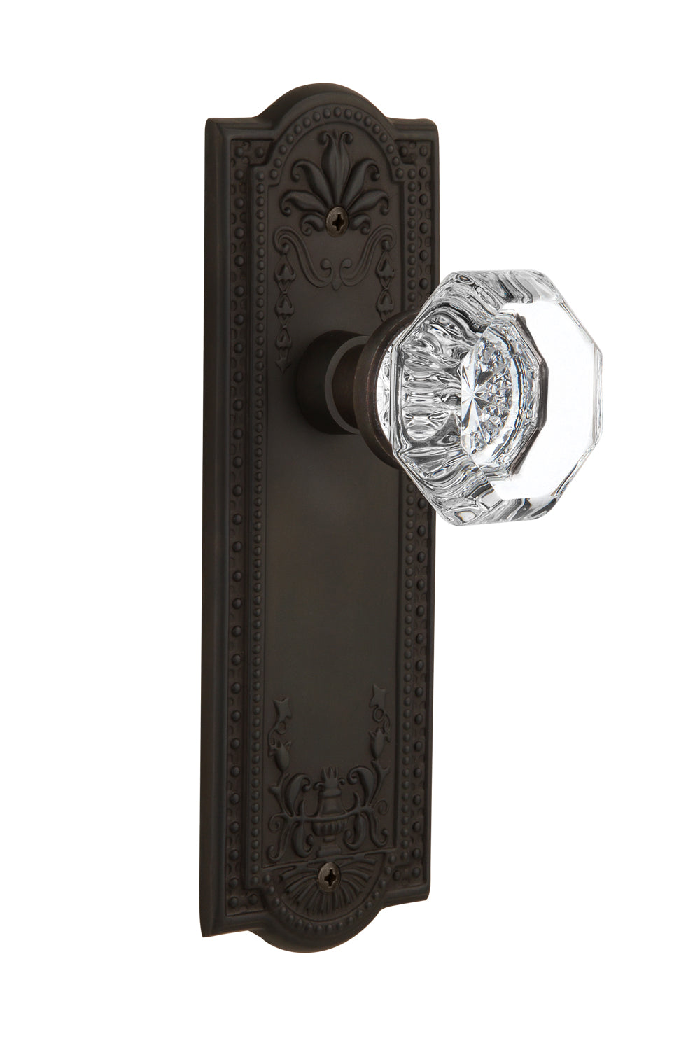 Nostalgic Warehouse Meadows Plate with Waldorf Knob - Oil-Rubbed Bronze
