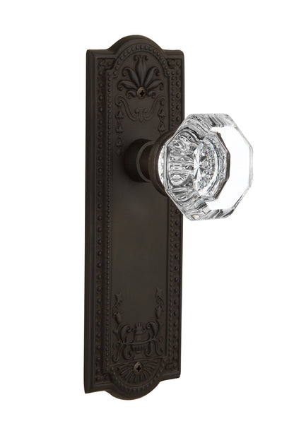 Nostalgic Warehouse Meadows Plate with Waldorf Knob - Oil-Rubbed Bronze