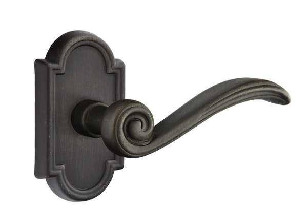 Emtek Lost Wax Cast Bronze Medici Lever - Style 11 Rosette - Medium Bronze