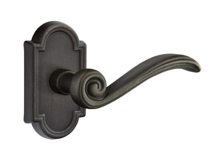 Emtek Lost Wax Cast Bronze Medici Lever - Style 11 Rosette - Medium Bronze