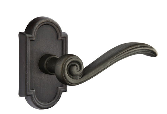 Emtek Lost Wax Cast Bronze Medici Lever - Style 11 Rosette - Medium Bronze