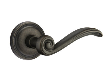 Emtek Lost Wax Cast Bronze Medici Lever - Style 12 Rosette - Medium Bronze