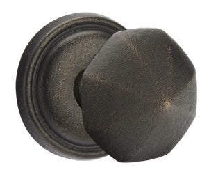 Emtek Lost Wax Cast Bronze Octagon Knob - Style 12 Rosette