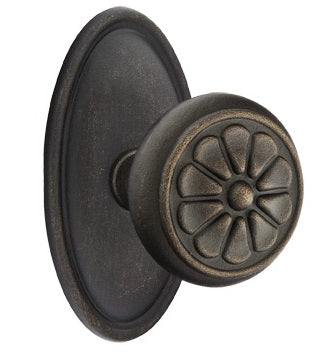Emtek Lost Wax Cast Bronze Petal Knob - Rosette 14