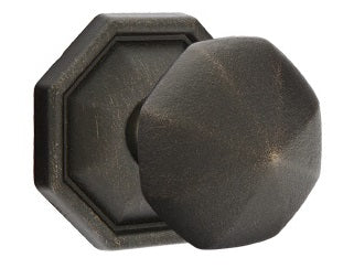 Emtek Lost Wax Cast Bronze Octagon Knob - Style 15 Rosette
