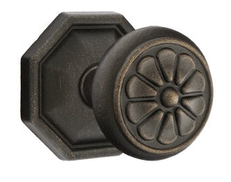 Emtek Lost Wax Cast Bronze Petal Knob - Rosette 15