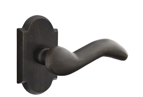Emtek Sandcast Bronze Cody Lever - Style 1 Rosette - Medium Bronze