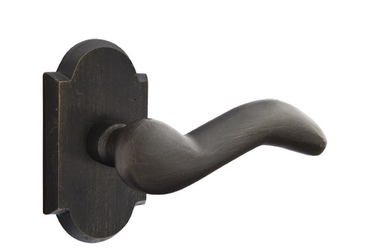 Emtek Sandcast Bronze Cody Lever - Style 1 Rosette - Medium Bronze