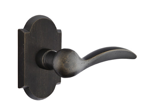 Emtek Sandcast Bronze Durango Lever - Style 1 Rosette - Medium Bronze