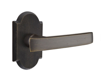 Emtek Sandcast Bronze Yuma Lever - Style 1 Rosette - Medium Bronze
