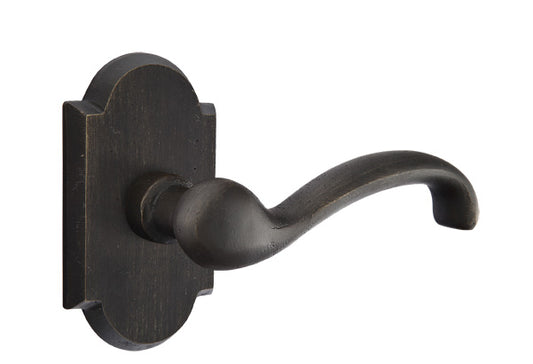 Emtek Sandcast Bronze Teton Lever - Style 1 Rosette - Medium Bronze