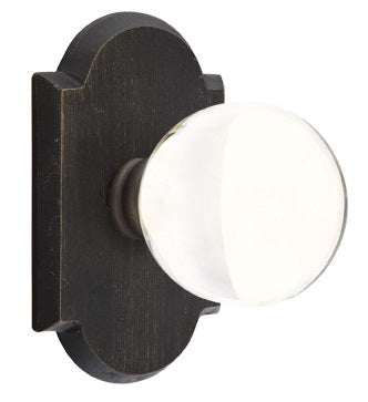 Emtek Bronze Bristol Sandcast knob - Style 1 Rosette - Medium Bronze