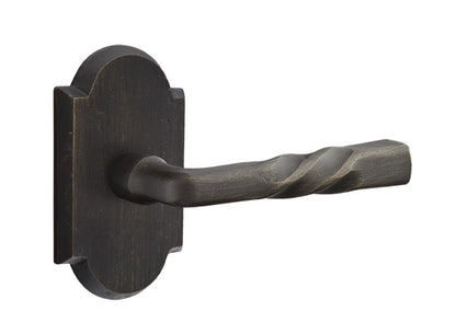 Emtek Sandcast Bronze Montrose Lever - Style 1 Rosette - Medium Bronze