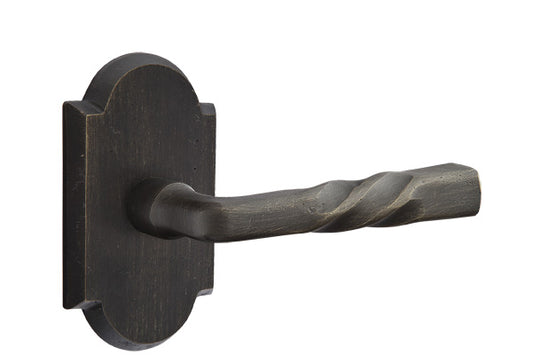 Emtek Sandcast Bronze Montrose Lever - Style 1 Rosette - Medium Bronze
