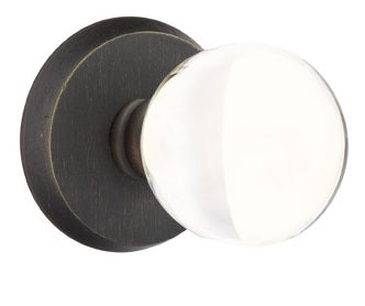 Emtek Bronze Bristol Sandcast knob - Style 2 Rosette - Medium Bronze