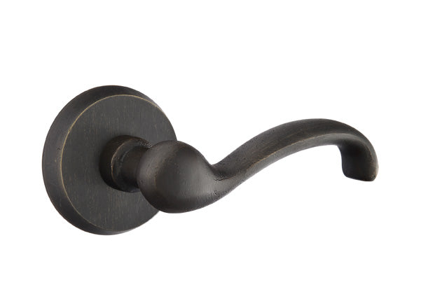 Emtek Sandcast Bronze Teton Lever - Style 2 Rosette - Medium Bronze