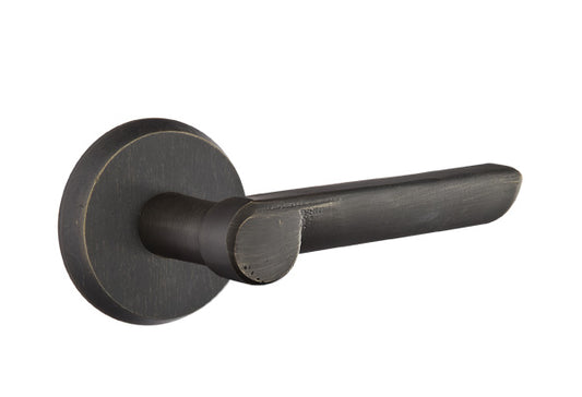 Emtek Sandcast Bronze Aurora Lever - Style 2 Rosette - Medium Bronze