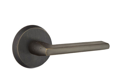 Emtek Sandcast Bronze Lariat Lever - Style 2 Rosette - Medium Bronze