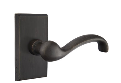 Emtek Sandcast Bronze Teton Lever - Style 3 Rosette - Medium Bronze