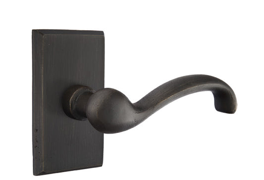 Emtek Sandcast Bronze Teton Lever - Style 3 Rosette - Medium Bronze