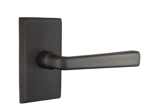 Emtek Sandcast Bronze Cimarron Lever - Style 3 Rosette - Medium Bronze