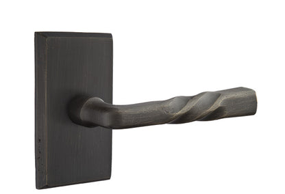 Emtek Sandcast Bronze Montrose Lever - Style 3 Rosette - Medium Bronze