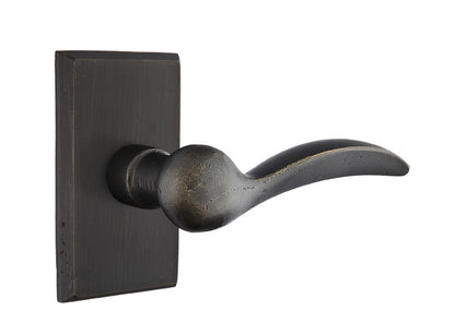 Emtek Sandcast Bronze Durango Lever - Style 3 Rosette - Medium Bronze