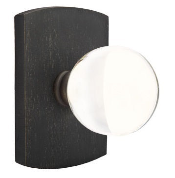 Emtek Bronze Bristol Sandcast knob - Style 4 Rosette - Medium Bronze