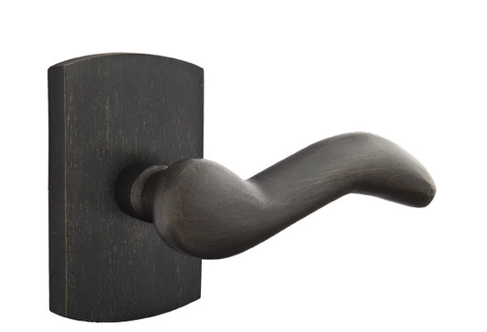 Emtek Sandcast Bronze Cody Lever - Style 4 Rosette - Medium Bronze