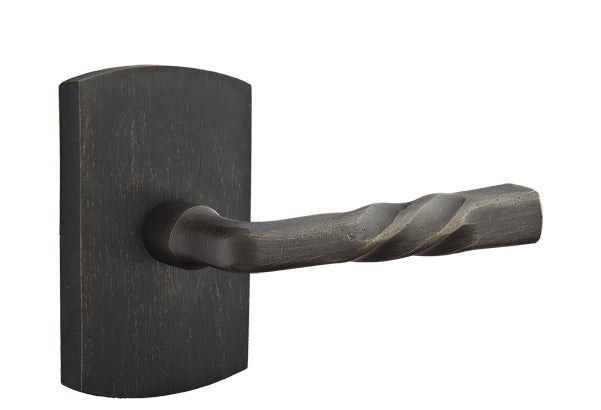 Emtek Sandcast Bronze Montrose Lever - Style 4 Rosette - Medium Bronze