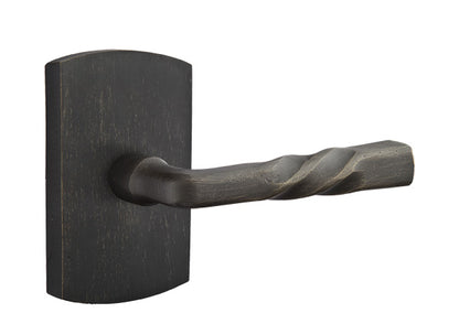 Emtek Sandcast Bronze Montrose Lever - Style 4 Rosette - Medium Bronze
