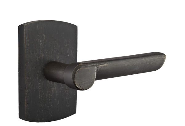 Emtek Sandcast Bronze Aurora Lever - Style 4 Rosette - Medium Bronze