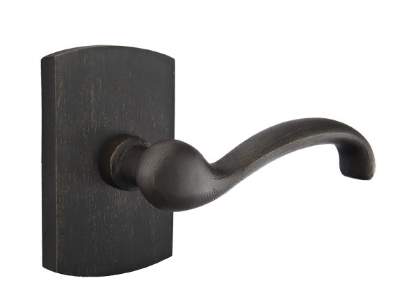 Emtek Sandcast Bronze Teton Lever - Style 4 Rosette - Medium Bronze