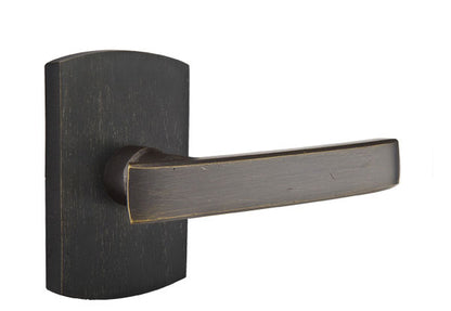 Emtek Sandcast Bronze Yuma Lever - Style 4 Rosette - Medium Bronze