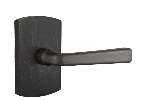 Emtek Sandcast Bronze Cimarron Lever - Style 4 Rosette - Medium Bronze