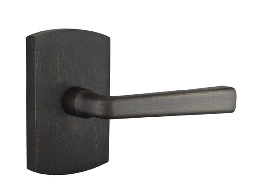 Emtek Sandcast Bronze Cimarron Lever - Style 4 Rosette - Medium Bronze