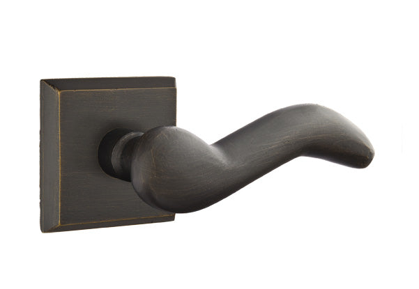 Emtek Sandcast Bronze Cody Lever - Style 6 Rosette - Medium Bronze