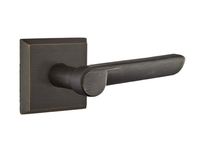 Emtek Sandcast Bronze Aurora Lever - Style 2 Rosette - Medium Bronze