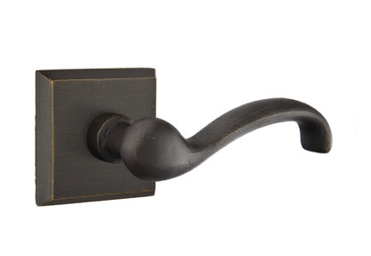 Emtek Sandcast Bronze Teton Lever - Style 4 Rosette - Medium Bronze