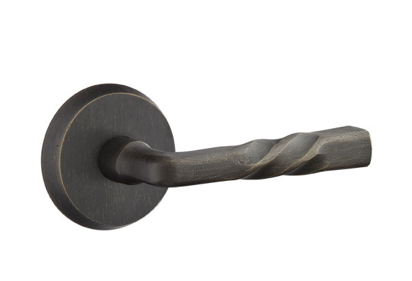 Emtek Sandcast Bronze Montrose Lever - Style 2 Rosette - Medium Bronze