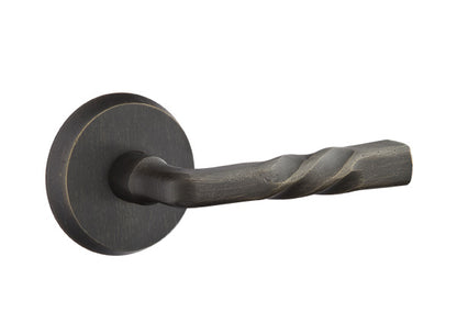 Emtek Sandcast Bronze Montrose Lever - Style 2 Rosette - Medium Bronze