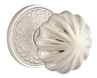 Emtek Melon Knob with Lancaster Rosette