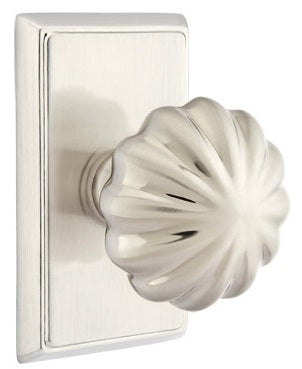Emtek Melon Knob with Rectangular Rosette