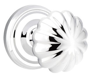 Emtek Melon Knob Regular Rosette - Polished Chrome