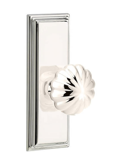 Emtek Melon Knob with Wilshire Sideplate