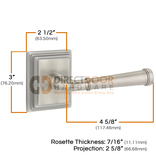 Emtek Merrimack Lever with Wilshire Rosette