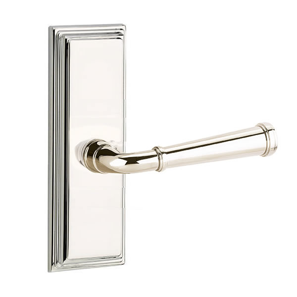 Emtek Merrimack Lever with Wilshire Sideplate