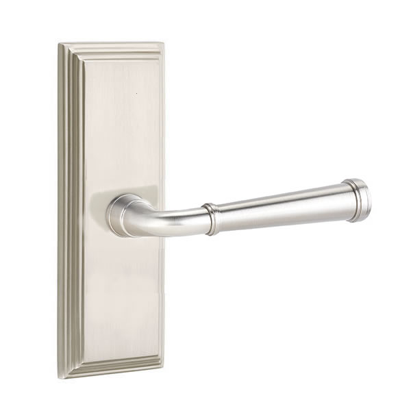 Emtek Merrimack Lever with 7 Inch Wilshire Sideplate