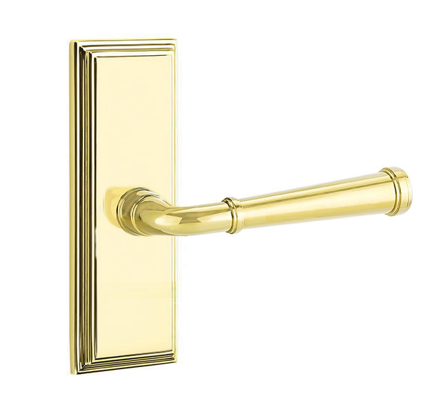Emtek Merrimack Lever with 7 Inch Wilshire Sideplate